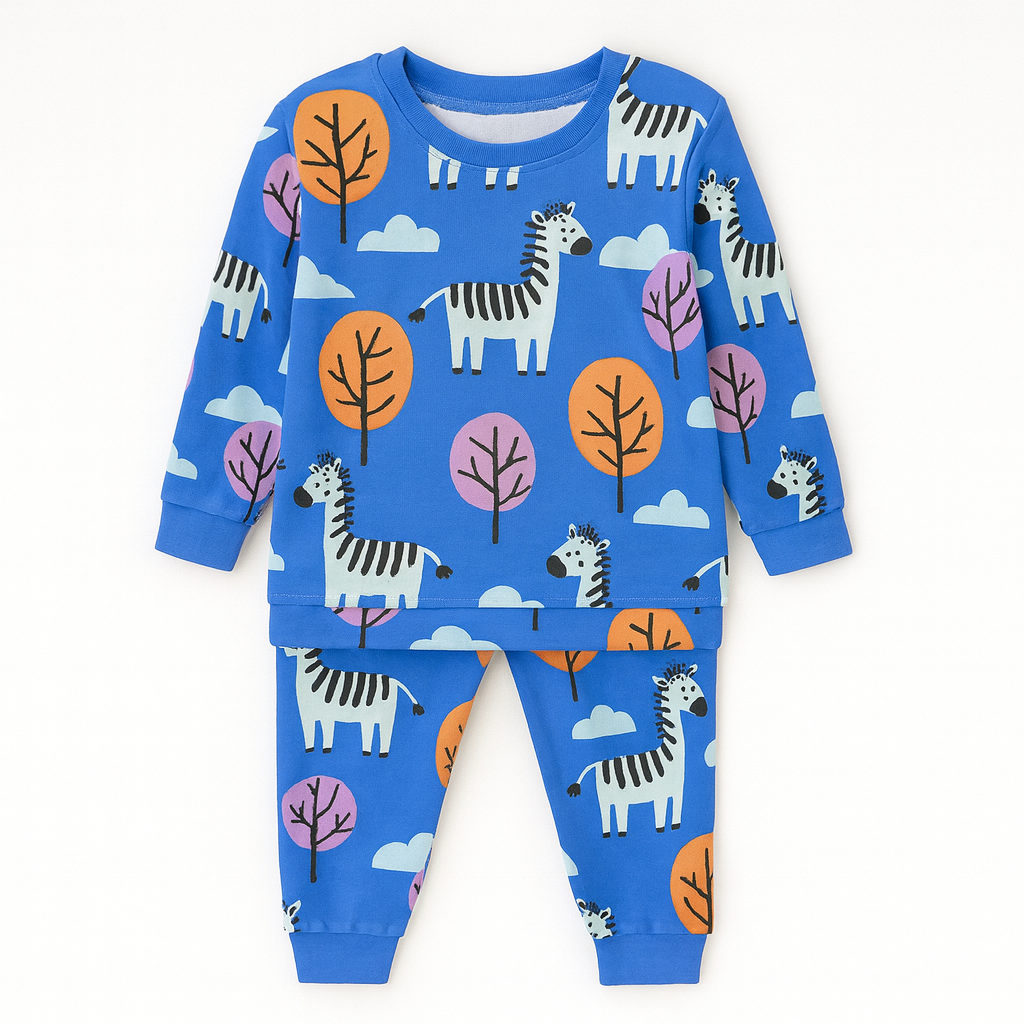 BLUE ZIBRA KIDS WEAR TOP & BOTTOM FULL CO-ORD SET