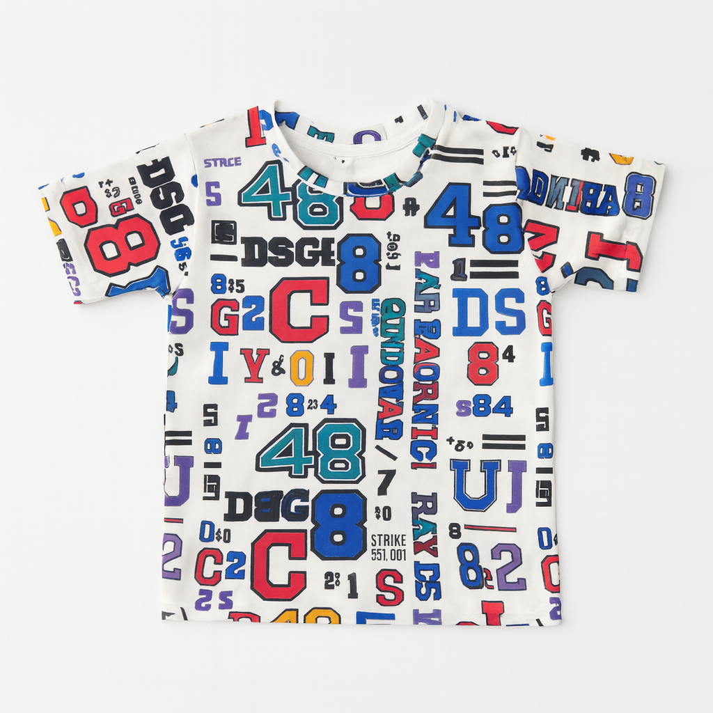 COLOURING ABCD KIDS WEAR T-SHIRTS & SHORTS SET