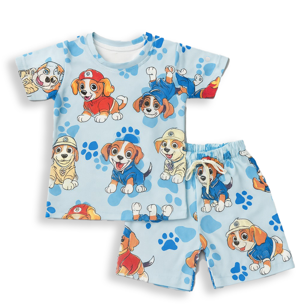 DOGGY KIDS WEAR T-SHIRTS & SHORTS SET