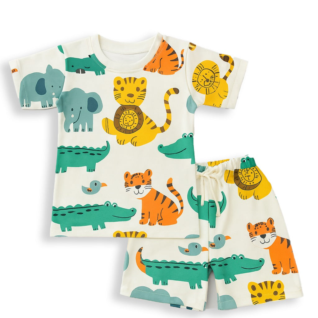 COLOUR ZOO KIDS WEAR TSHIRT & SHORTS SET .