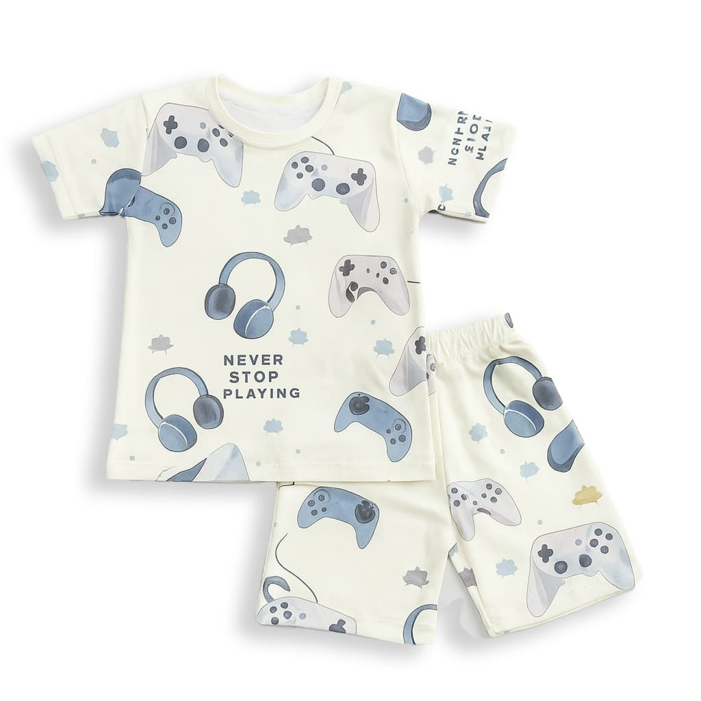 GAME  KIDS WEAR TSHIRT & SHORTS SET .