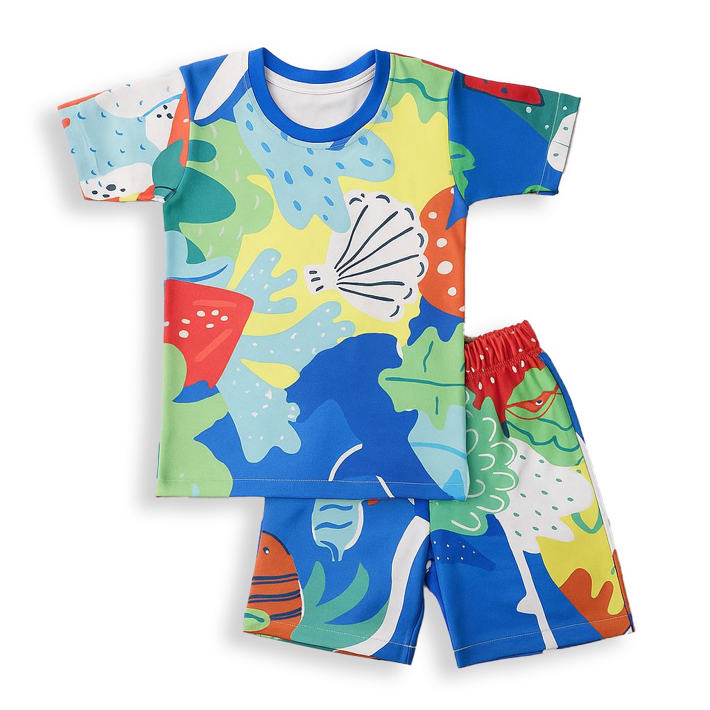 BLUE SEA KIDS WEAR T-SHIRTS & SHORTS SET
