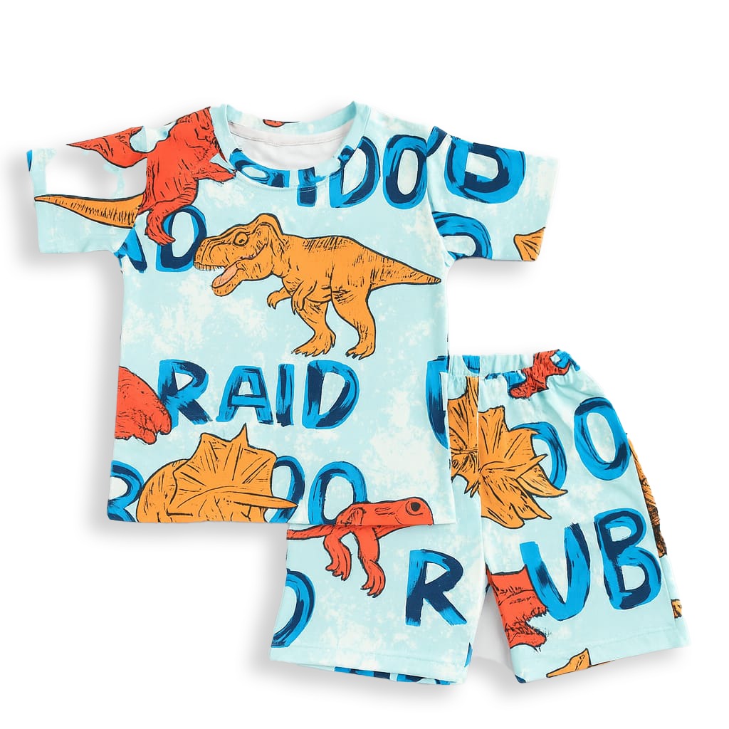 SKY DAINOSAR KIDS WEAR TSHIRT & SHORTS SET .
