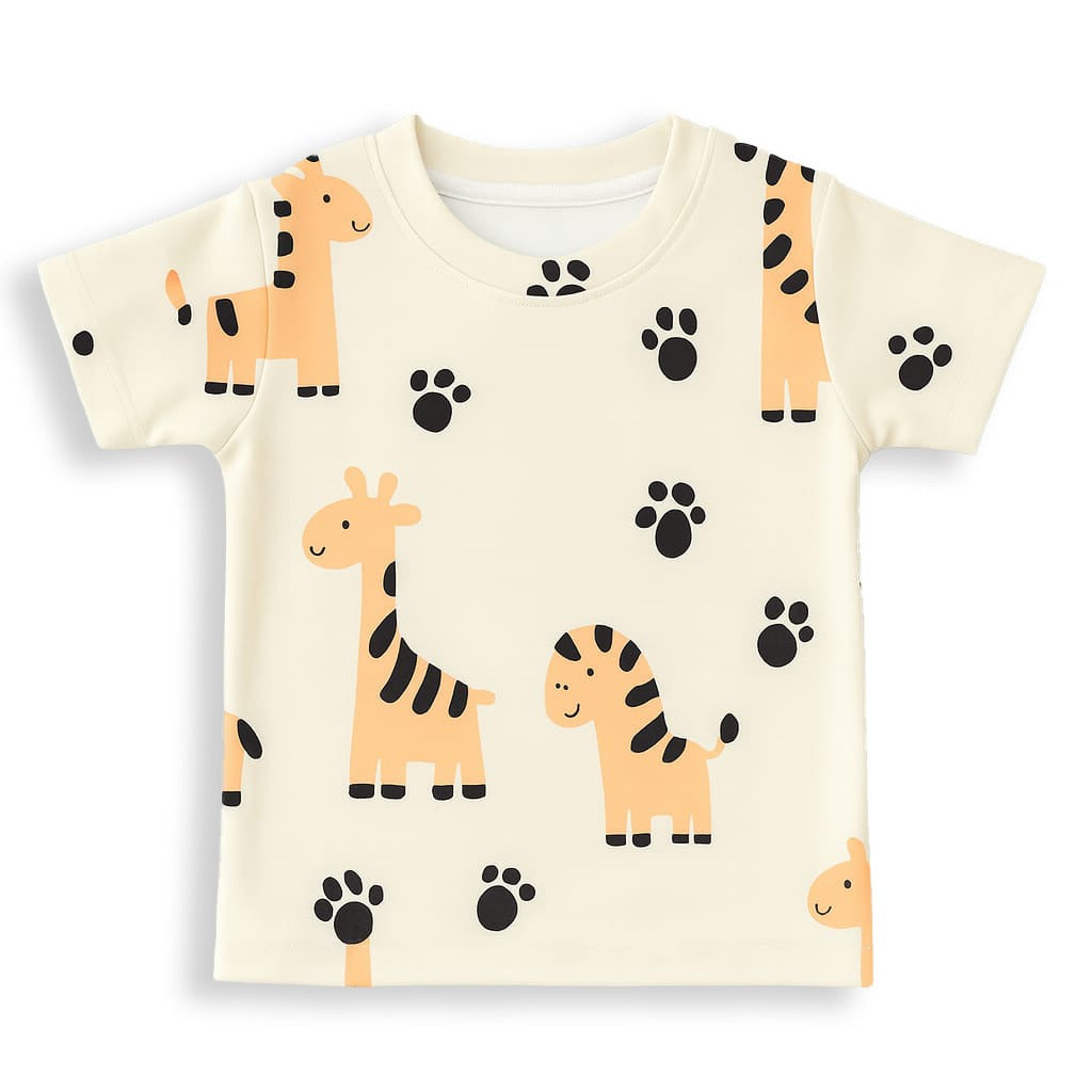 GIRAFF KIDS WEAR TSHIRT & SHORTS SET .