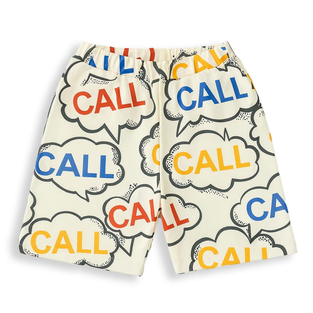 COLORING CALL KIDS WEAR TSHIRT & SHORTS SET .