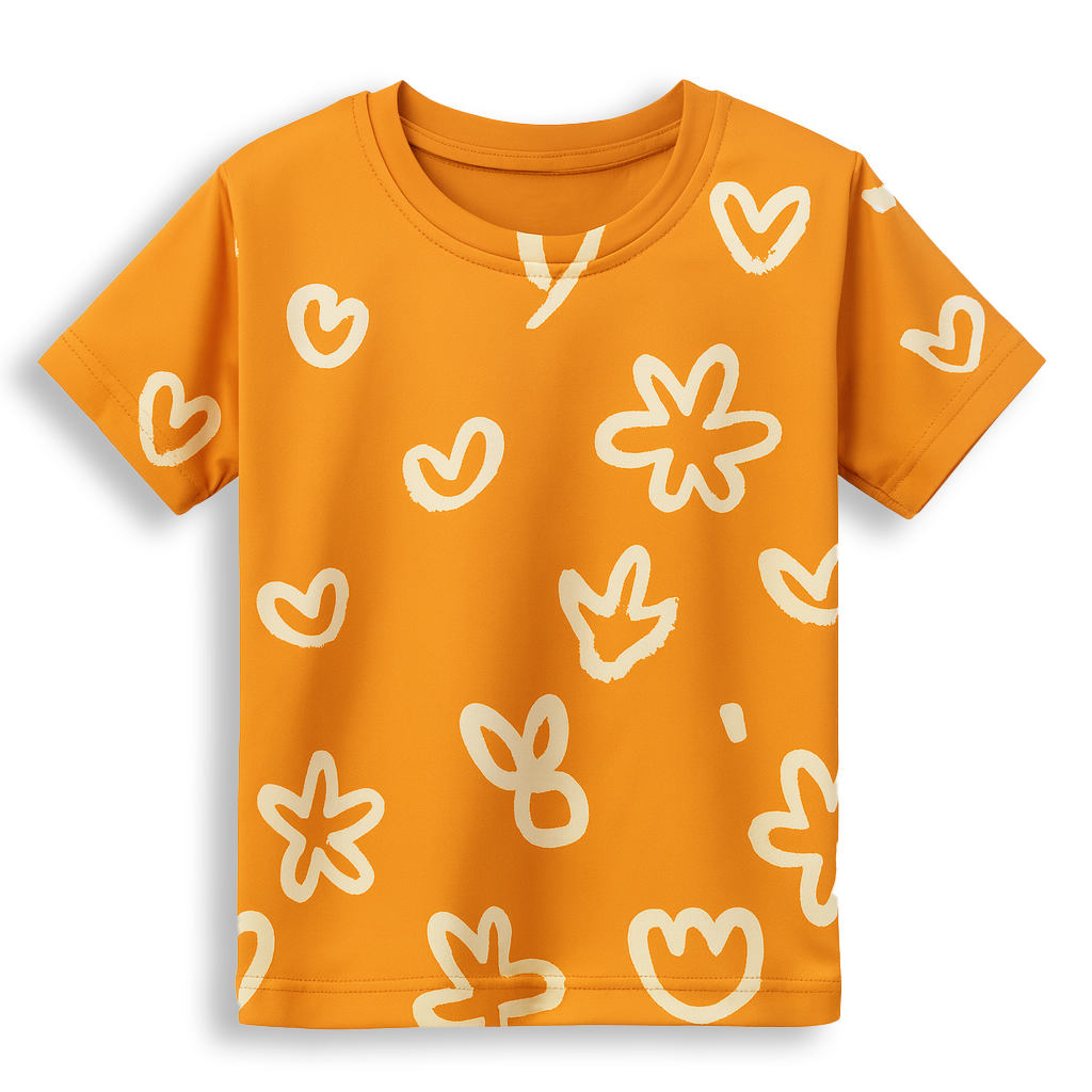 YELLOW FOOL KIDS WEAR TSHIRT & SHORTS SET .