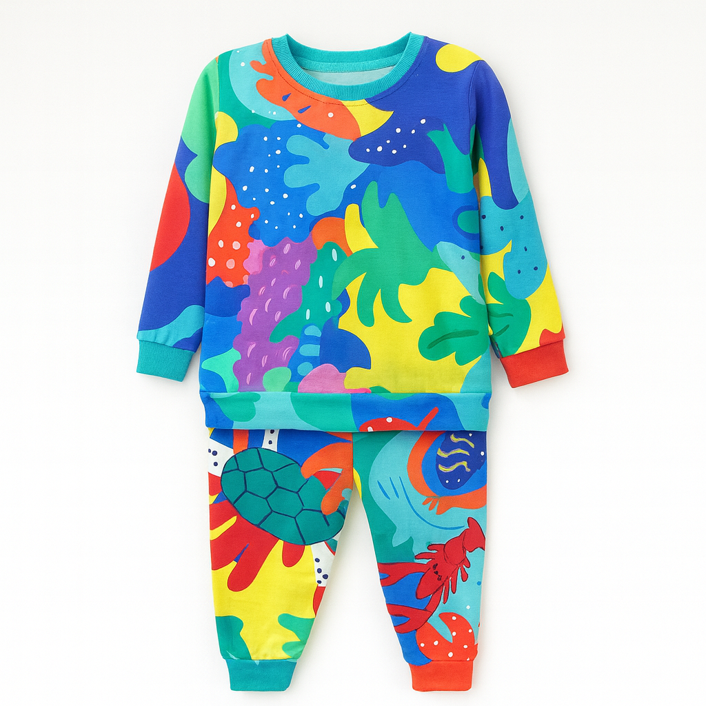 BLUE SEA KIDS WEAR TOP & BOTTOM FULL CORD SET