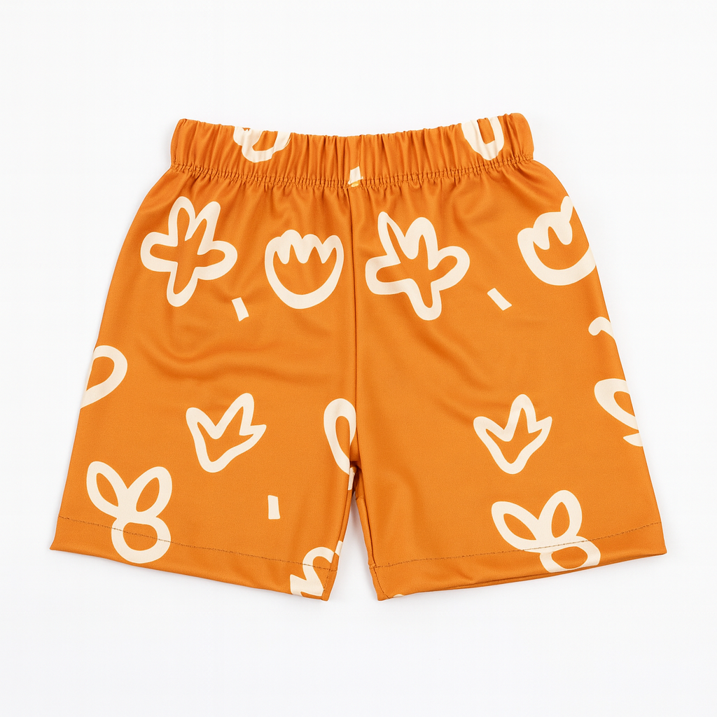 YELLOW FOOL KIDS WEAR TSHIRT & SHORTS SET .