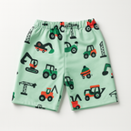 GREEN TRUCK KIDS WEAR TSHIRT & SHORTS SET .