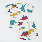 WHITE DAINO KIDS WEAR T-SHIRTS & SHORTS