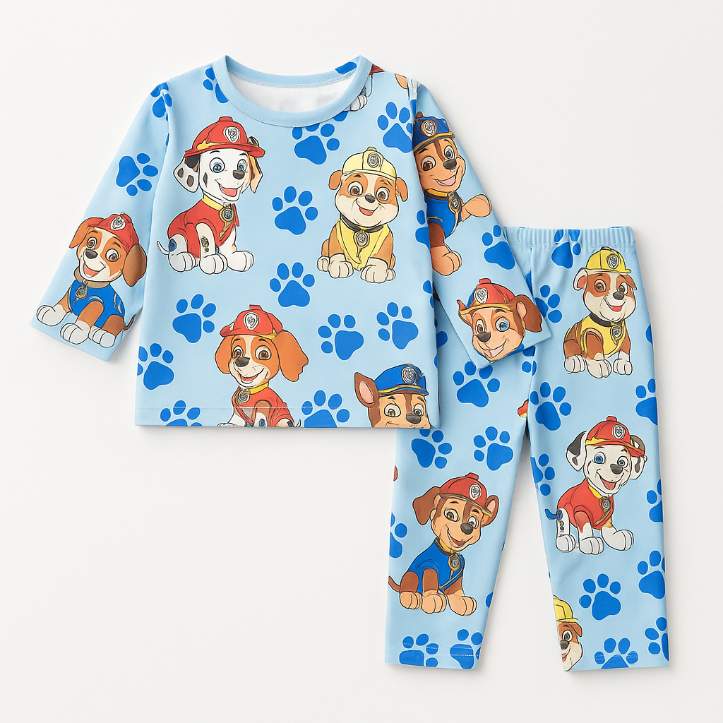 DOGGY KIDS WEAR TOP & BOTTOM FULL CO-ORD SET