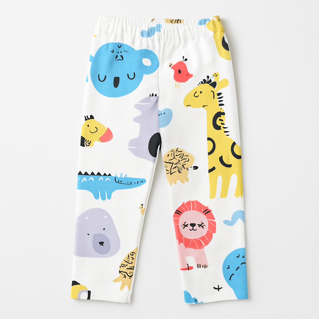 WHITE YELLOW GIRAFF KIDS WEAR T-SHIRT & SHORTS SET