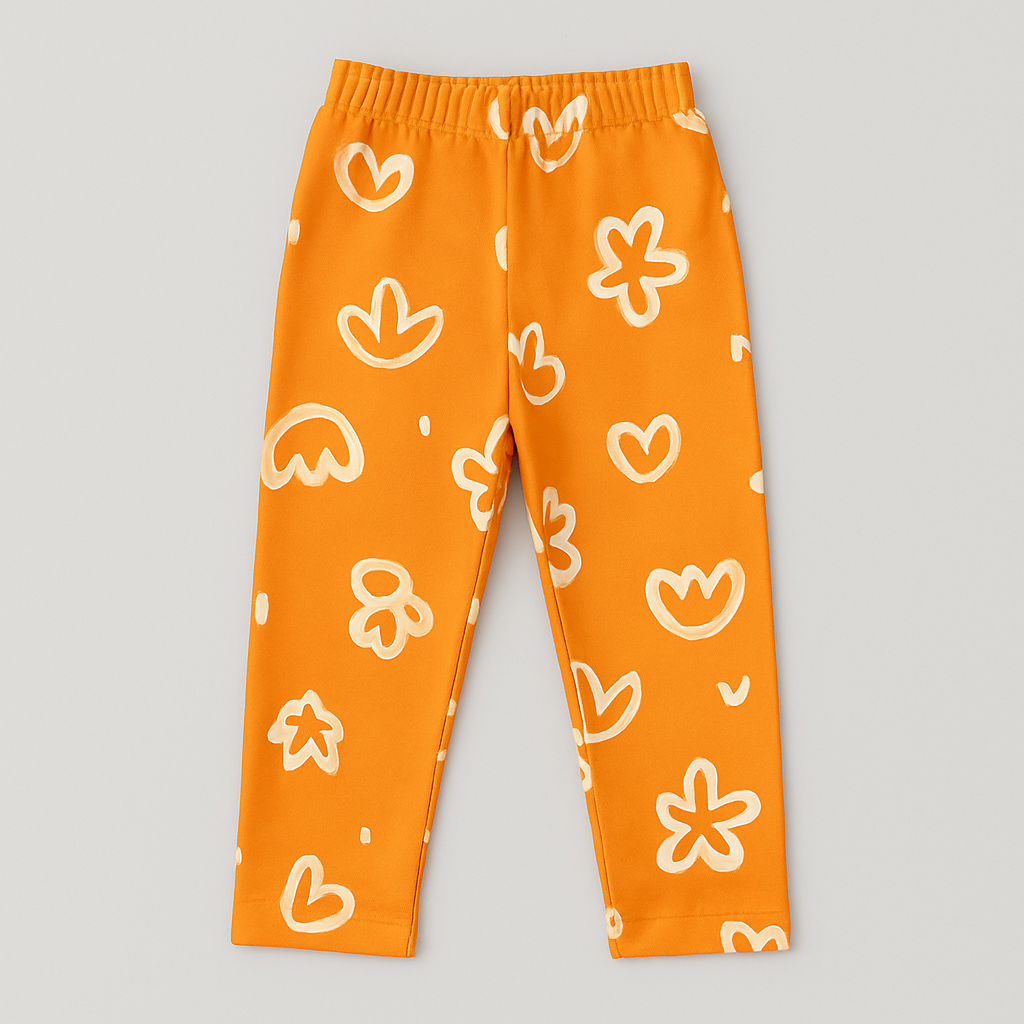 YELLOW FLOWER KIDS WEAR TOP & BOTTOM FULL CO-ORD SET