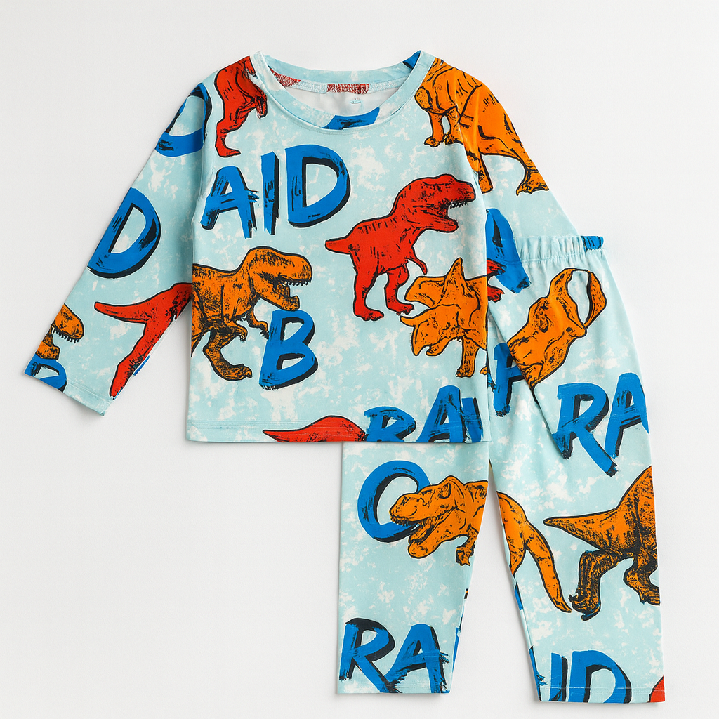 SKY DAINOSAR KIDS WEAR TSHIRT & SHORTS SET FULL