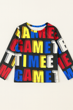 BLACK ABCD  KIDS WEAR TOP & BOTTOM FULL CO-ORD SET