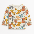 WHITE ZIBRA KIDS WEAR T-SHIRT & SHORTS SET FULL
