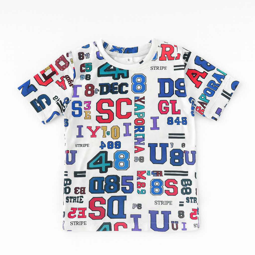 COLORING ABCD KIDS WEAR TSHIRT .