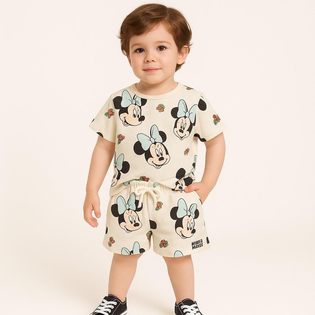 MICKEY KIDS WEAR TSHIRT & SHORTS SET .