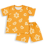 YELLOW FOOL KIDS WEAR TSHIRT & SHORTS SET .