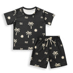 BLACK NARIYELI  KIDS WEAR TSHIRT & SHORTS SET .