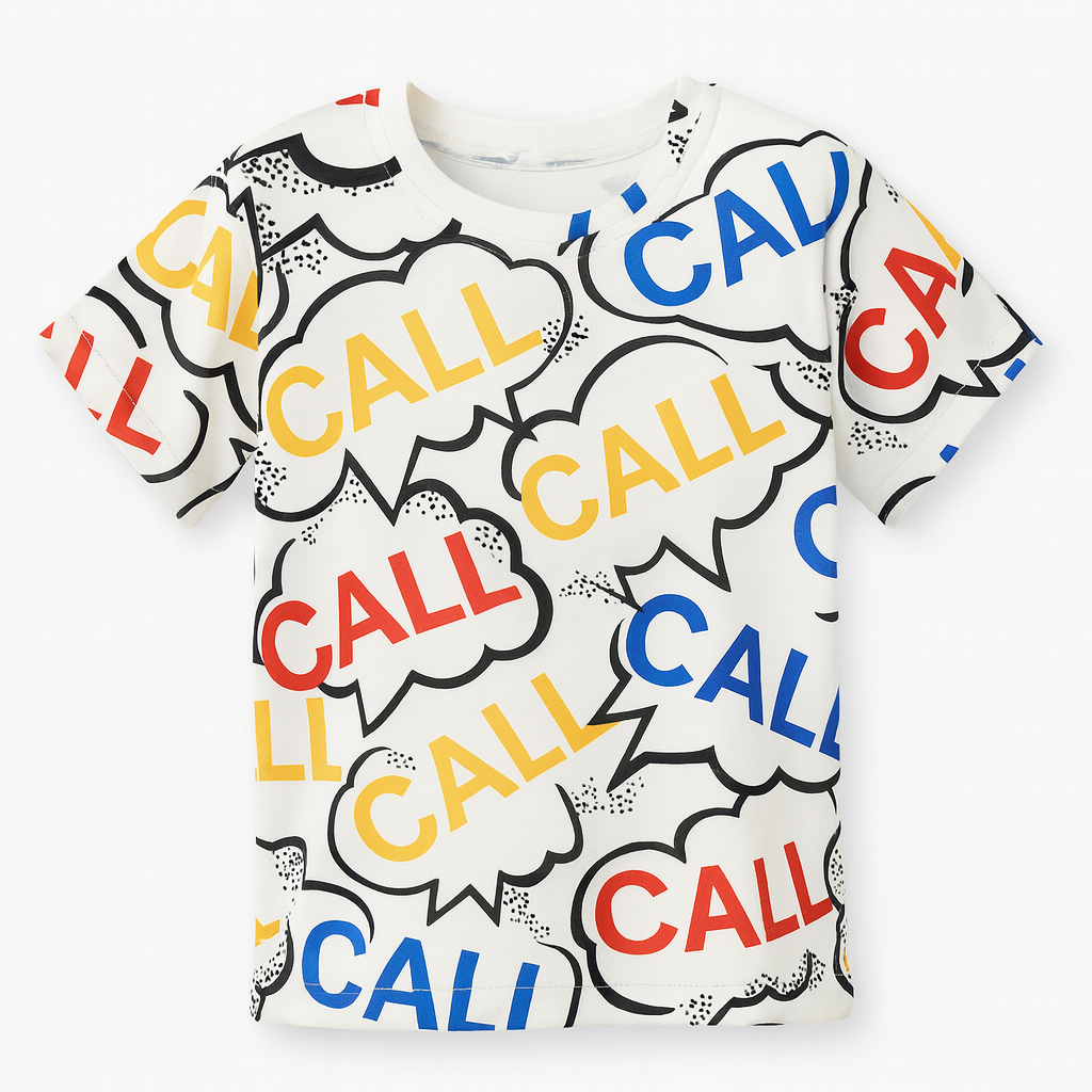 COLORING CALL  KIDS WEAR TSHIRT .
